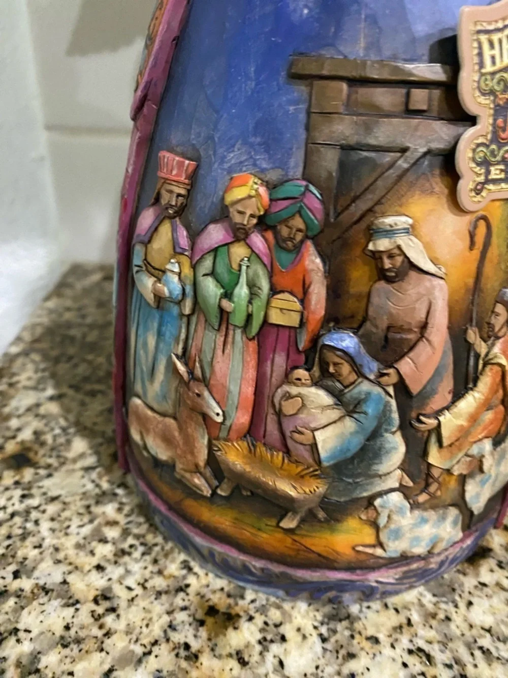 Jim Shore Heartwood Creek Enesco Angel Nativity 11” Holy Family 2005 Figurine